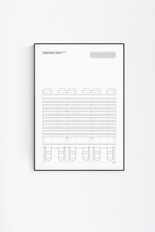 Andrewes House at the Barbican Architecture Print by Studio Romuu - Display