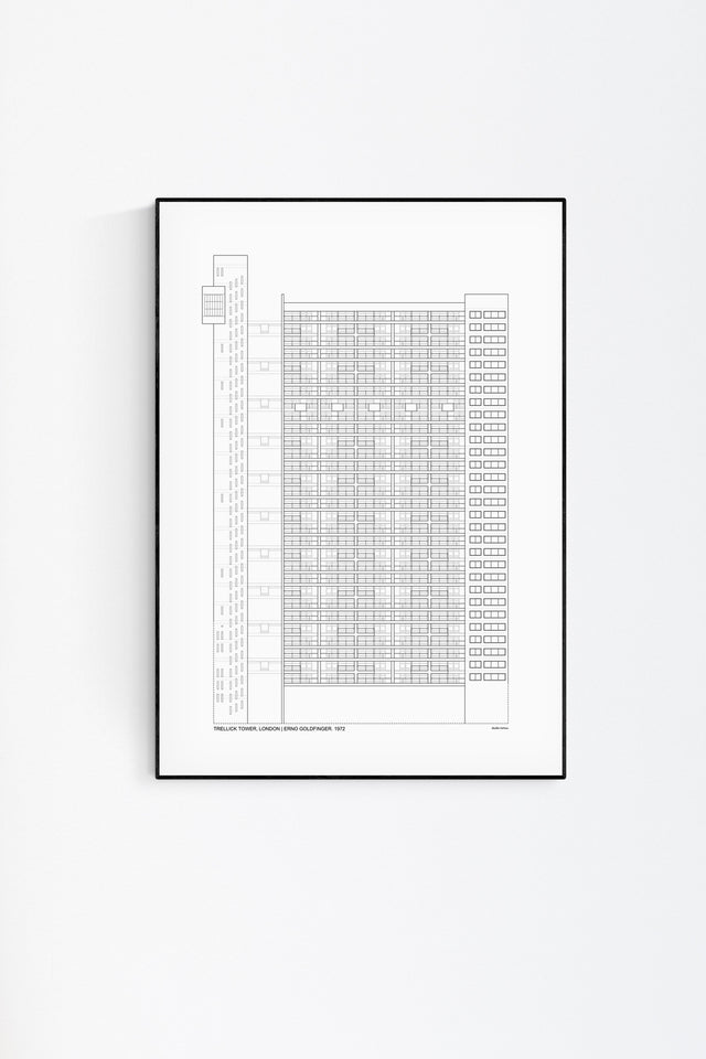 Trellick Tower Architecture Print by Studio Romuu - Feature