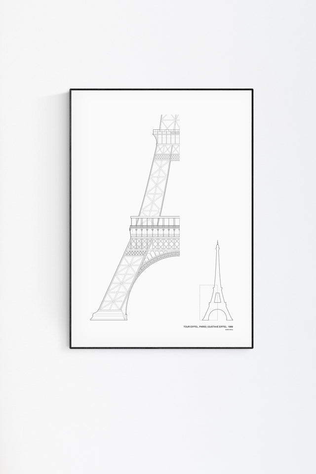 The Eiffel Tower Architecture Print by Studio Romuu - Feature