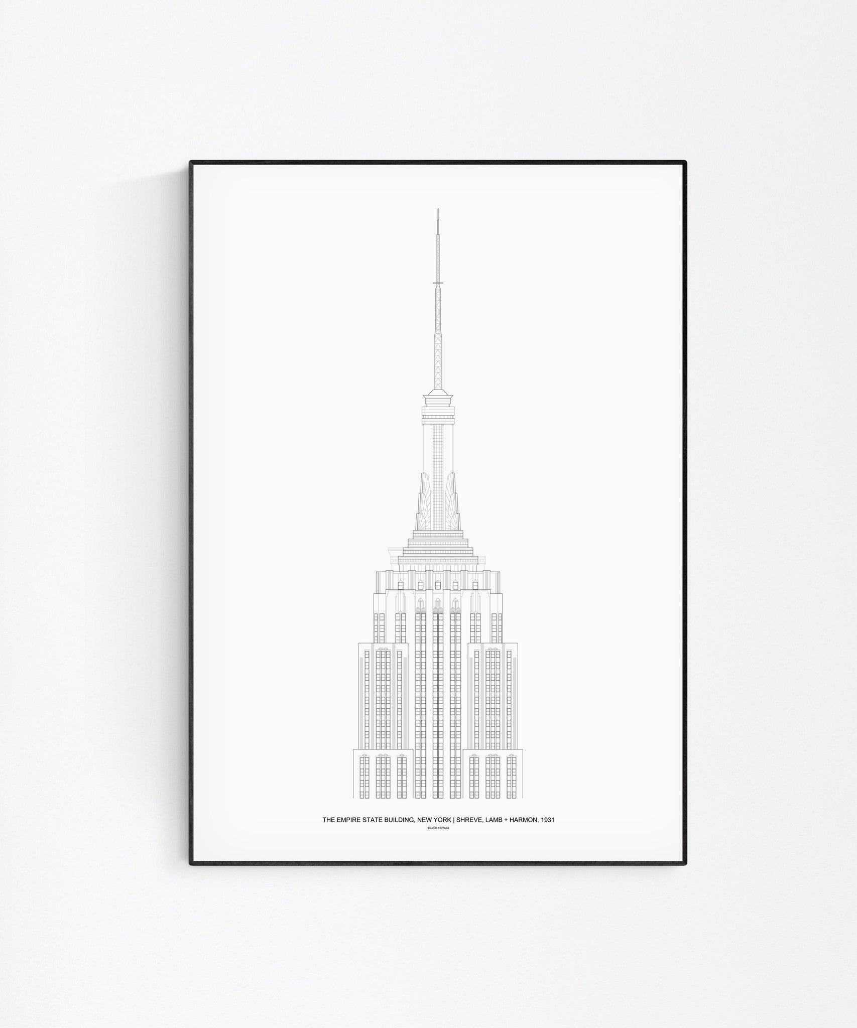The Empire State Architectural Print - Wall Art