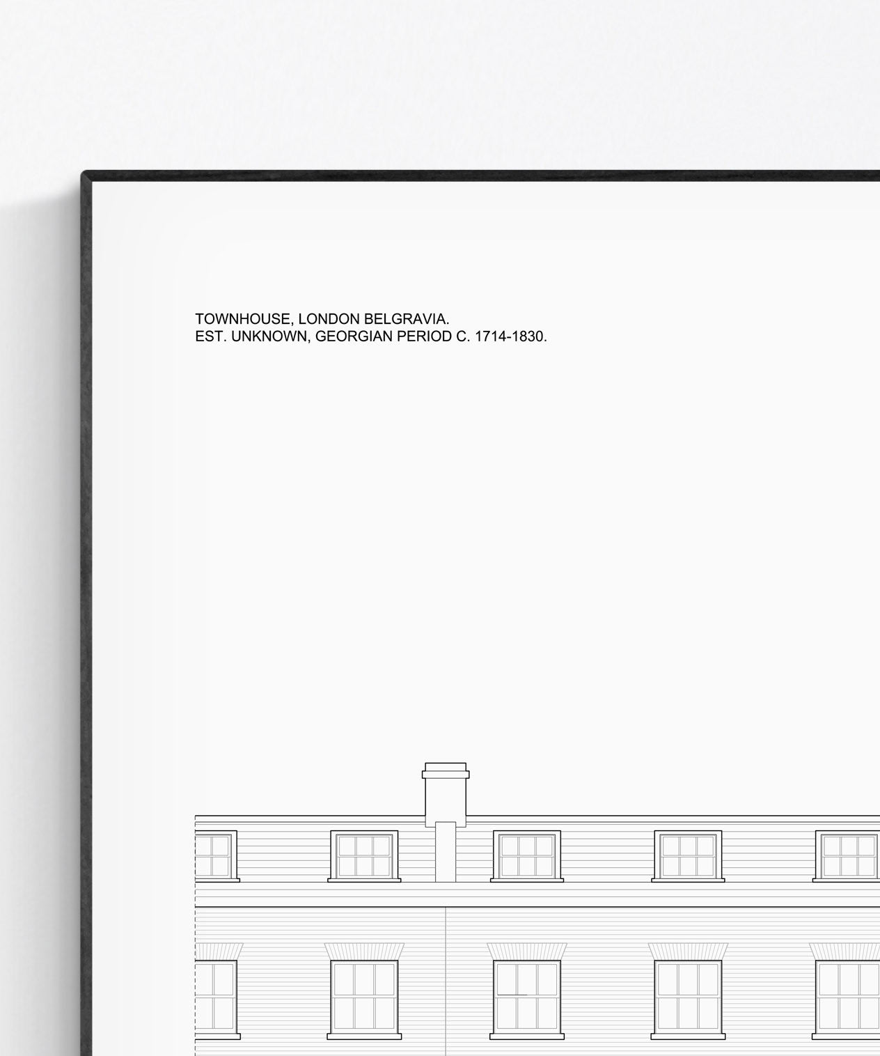 London Townhouse Architectural Print - Detail
