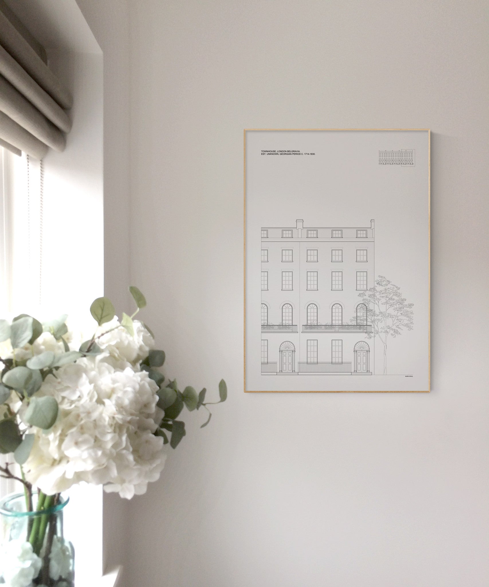 London Townhouse Architectural Print - Interior