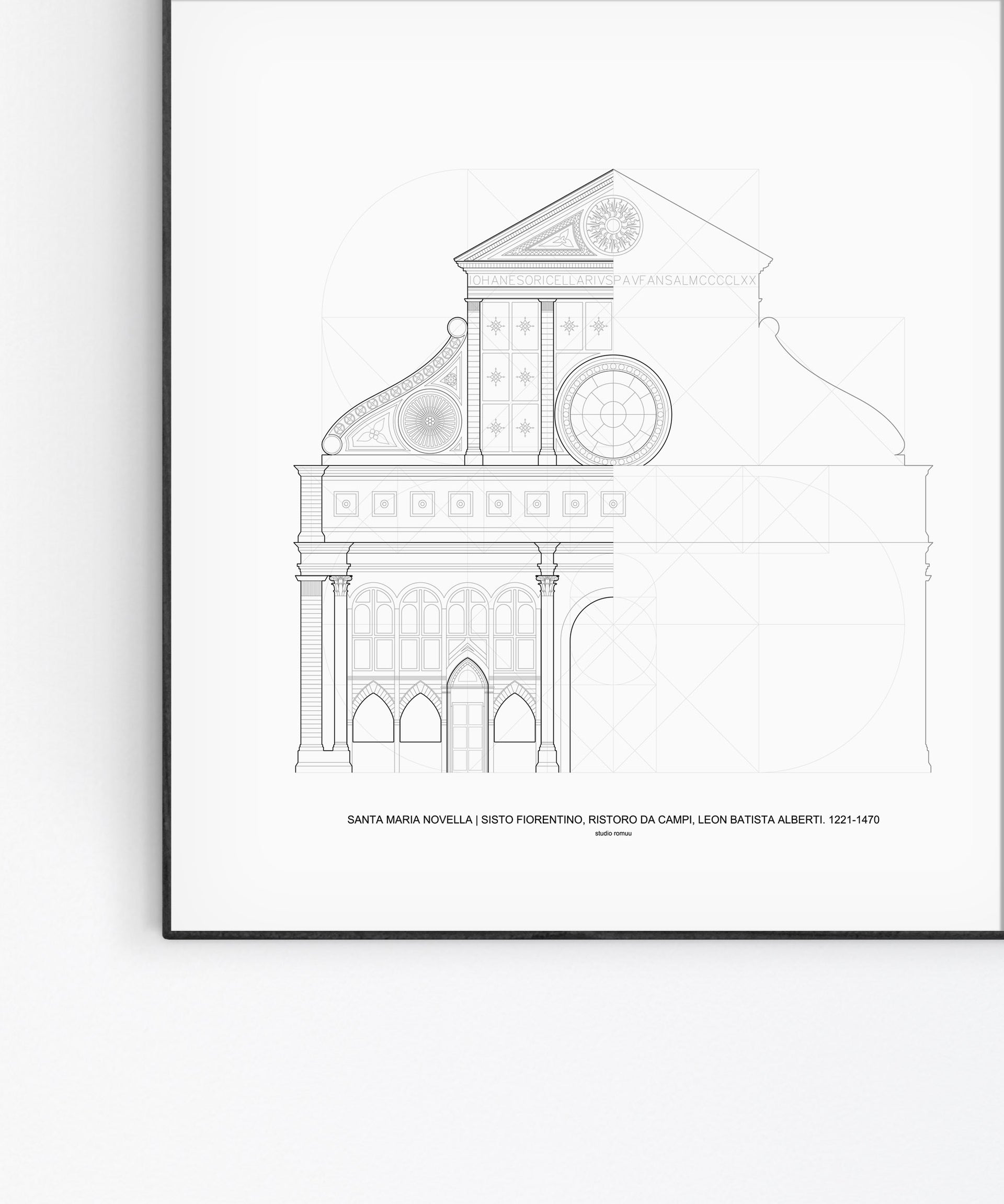 Santa Maria Novella_art print_studio romuu_detail