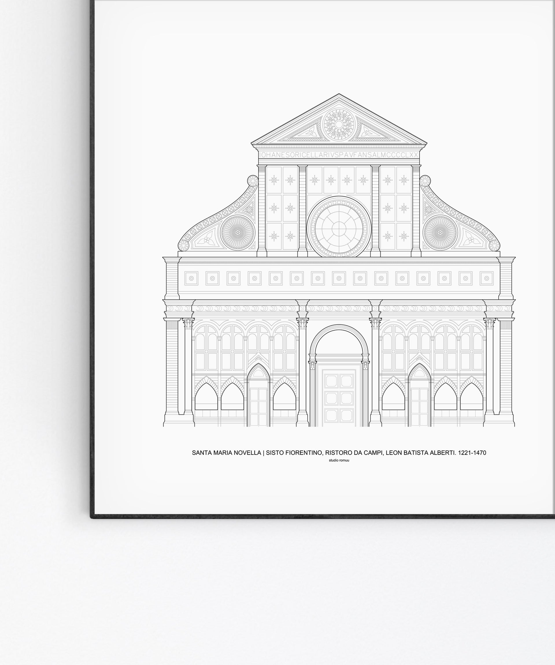 Santa Maria Novella_art print_studio romuu_detail