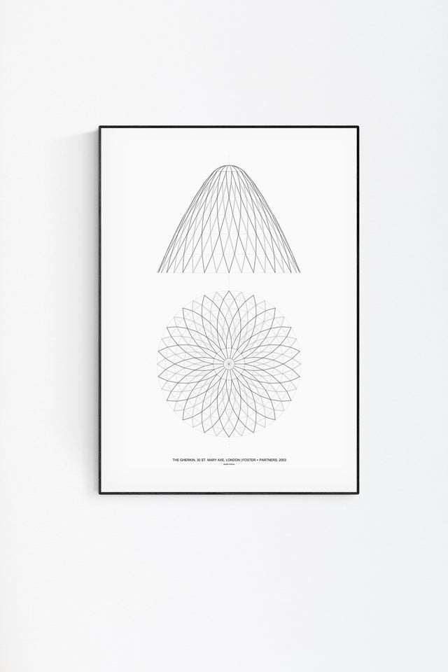 The Gherkin Architectural Print by Studio Romuu - Feature