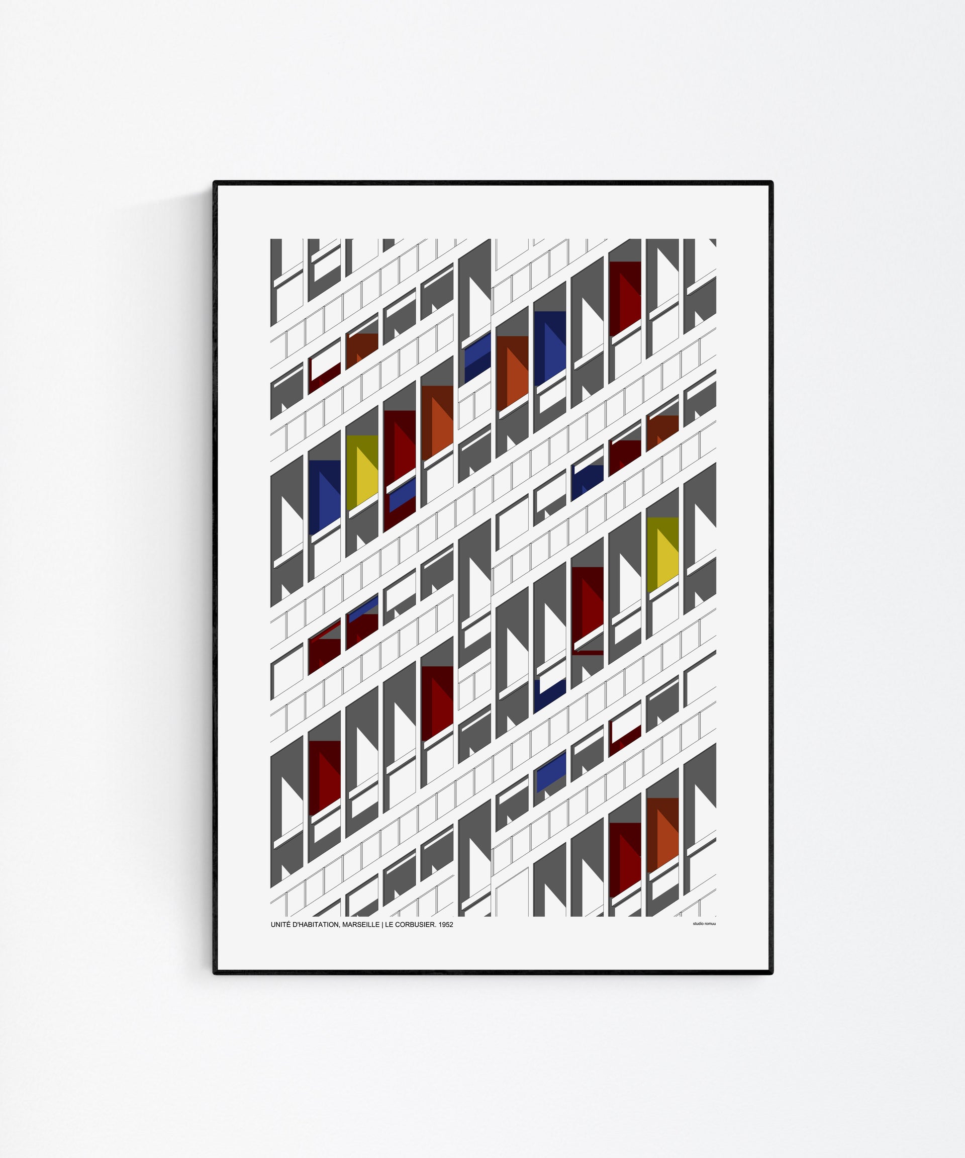 unite d'habitation wall art studio romuu